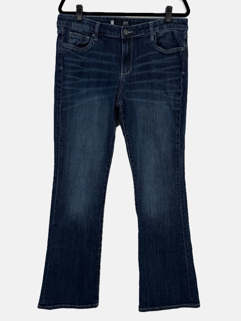 KUT from the Kloth Karen Baby Bootcut Jeans Dark Wash Stretch Denim Size 12